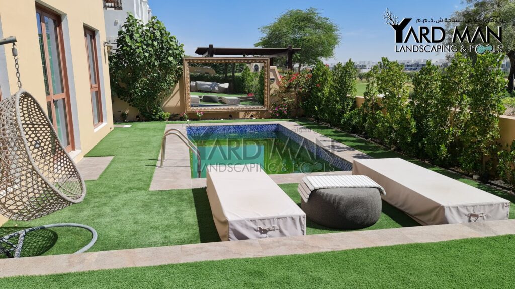 Backyard Pool & Landscape Design with Construction in Duba